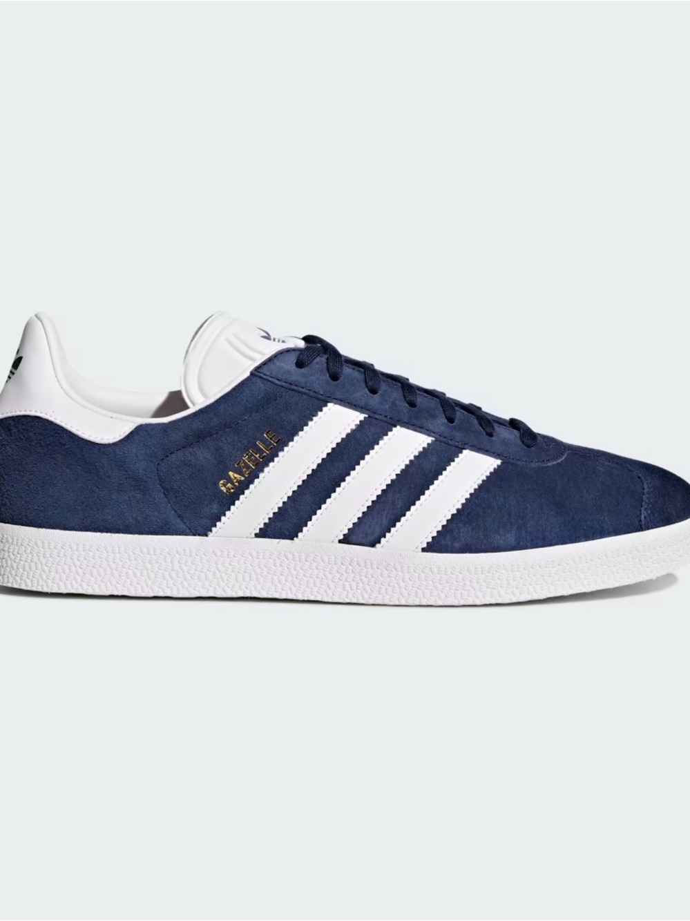 adidas Gazelle Suede Sneaker in Navy and White